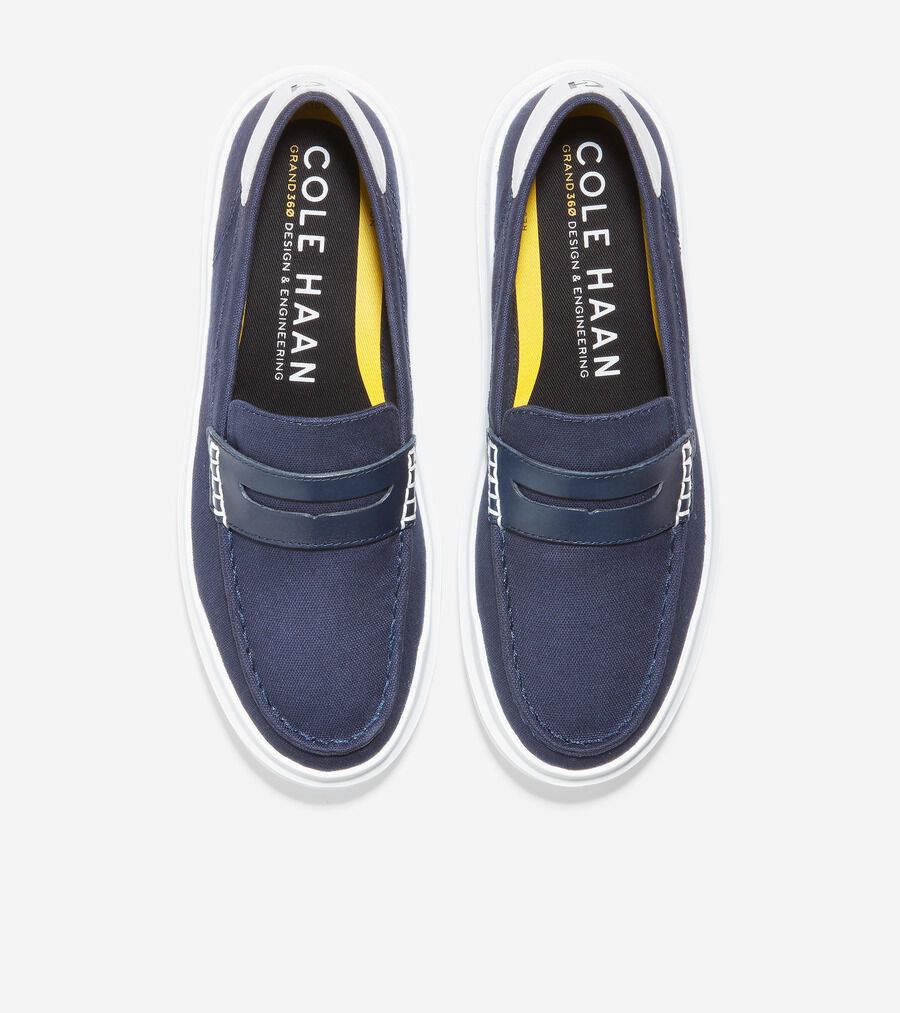 グランドプロ ラリー キャンバス ペニー ローファー womens. 0.0