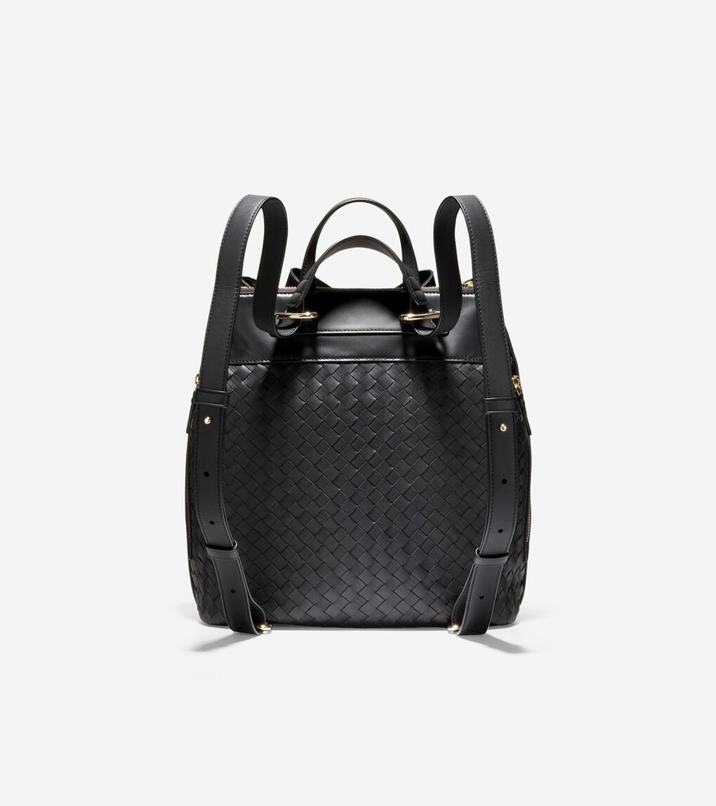 ウォーブン レザー ドローストリング バックパック womens.