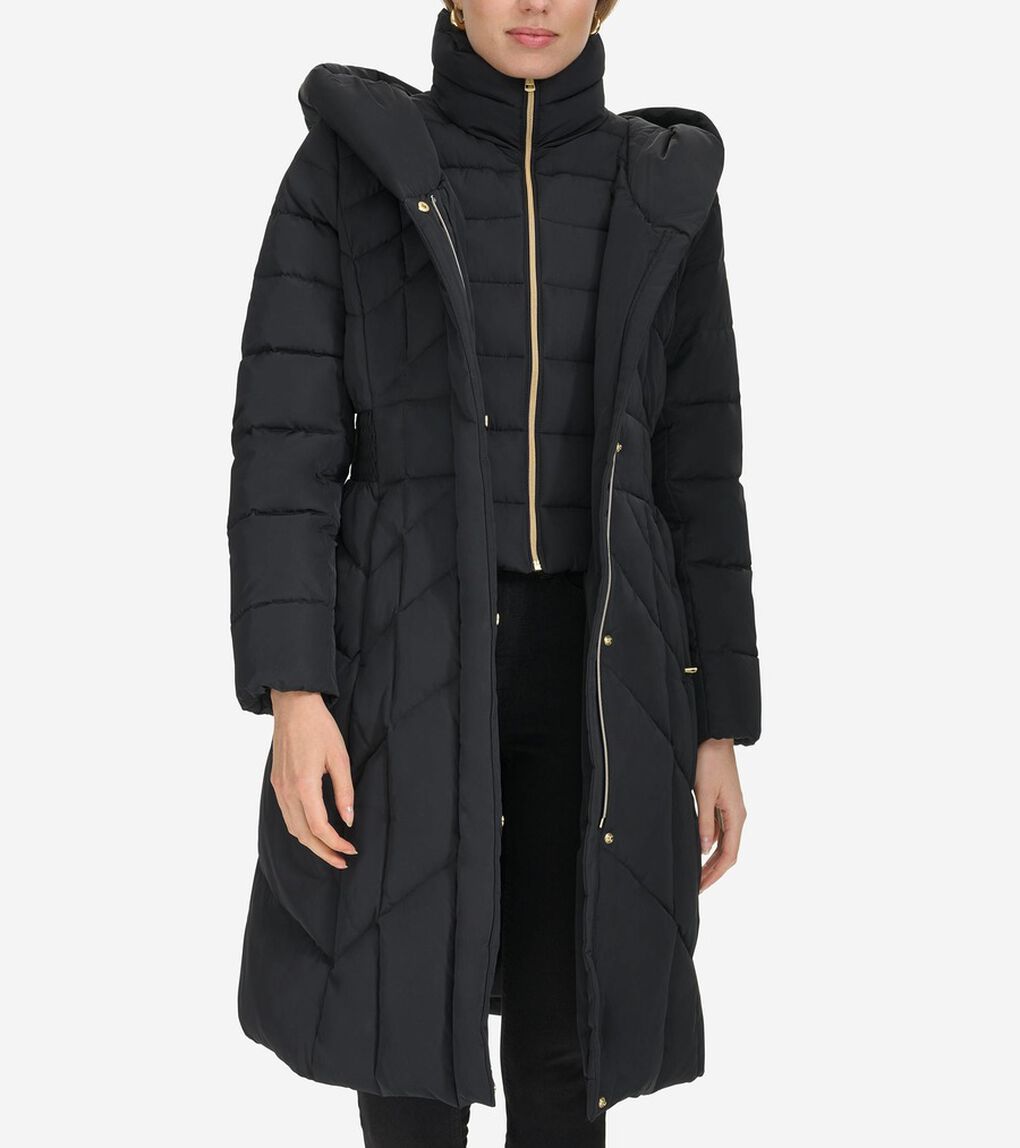 タフタ ダウンコート womens.