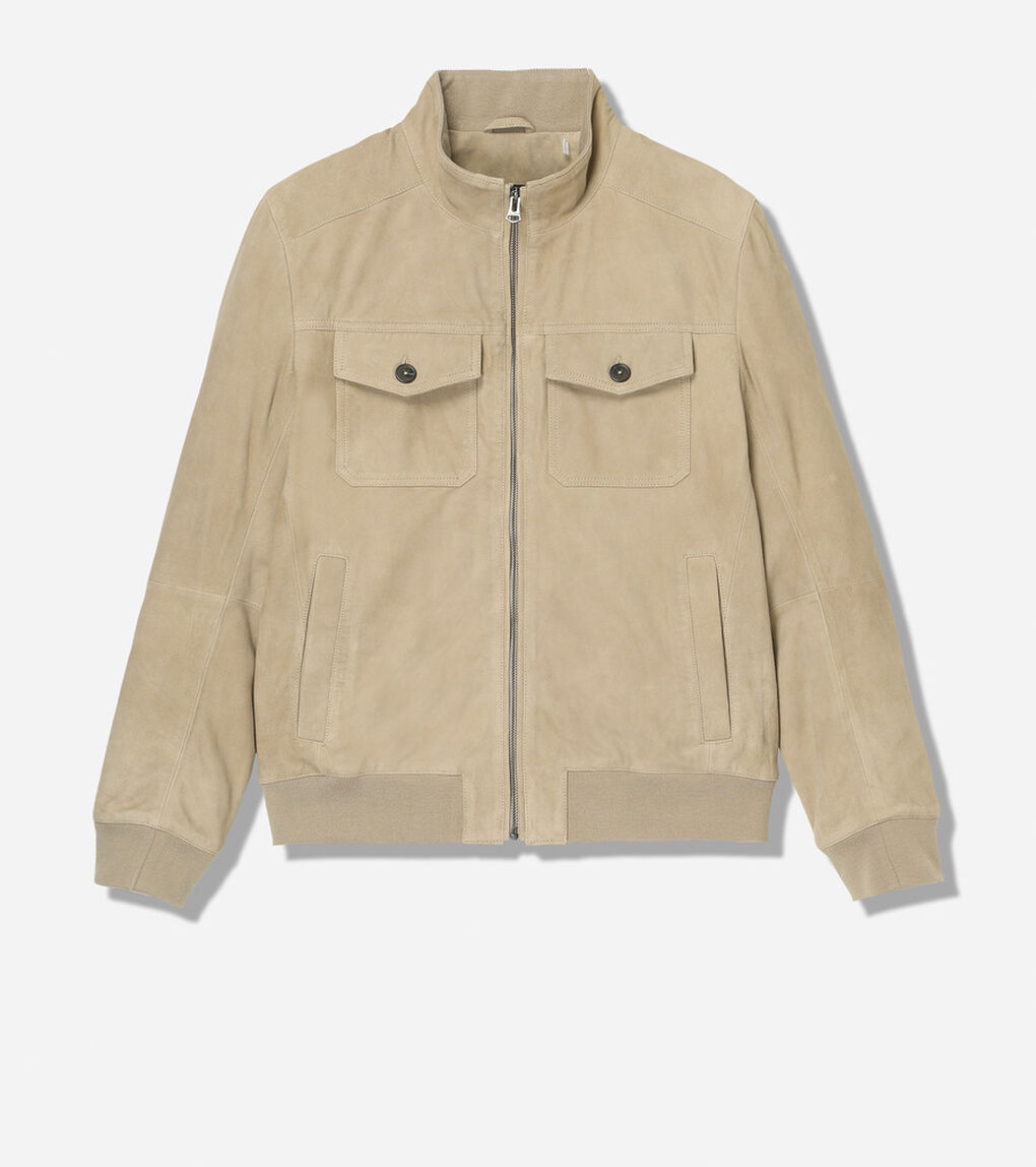 スエード ハリントン ジャケット mens