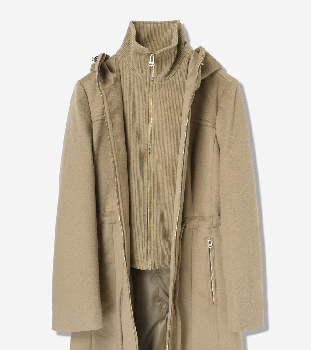 スリック ウール コート womens
