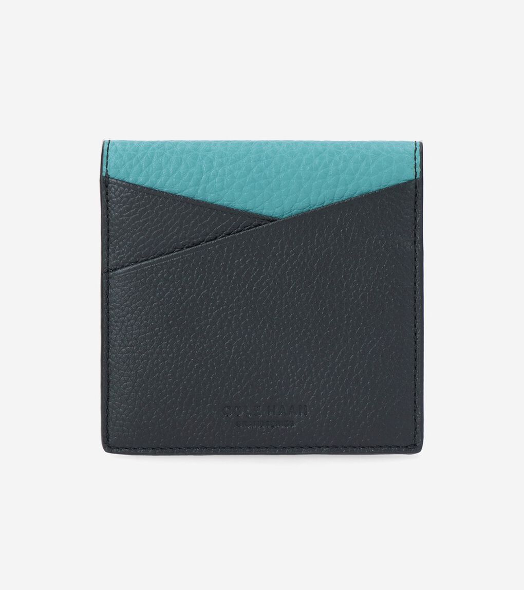 カラーブロック フォールテッド カード ケース mens.