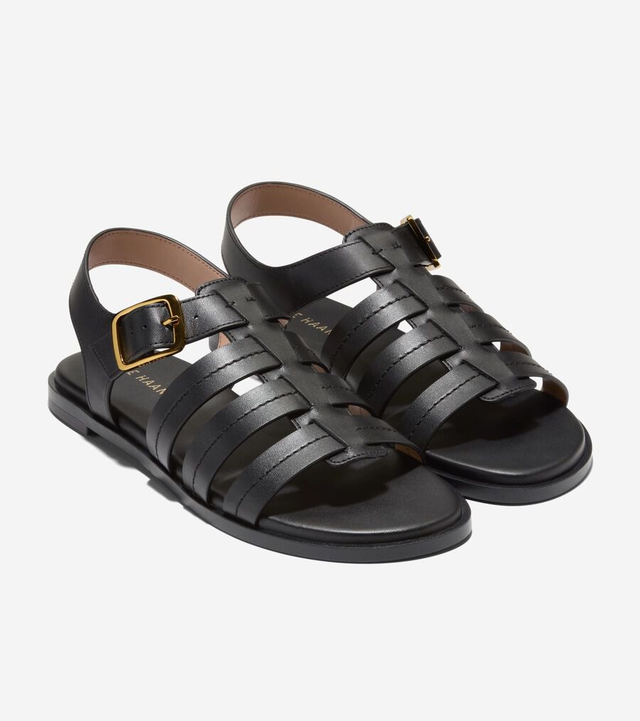 セール☆COLE HAAN タティアナ フィッシャーマン サンダル 黒 タティアナ フィッシャーマン サンダル womens 17400 | COLE_HAAN