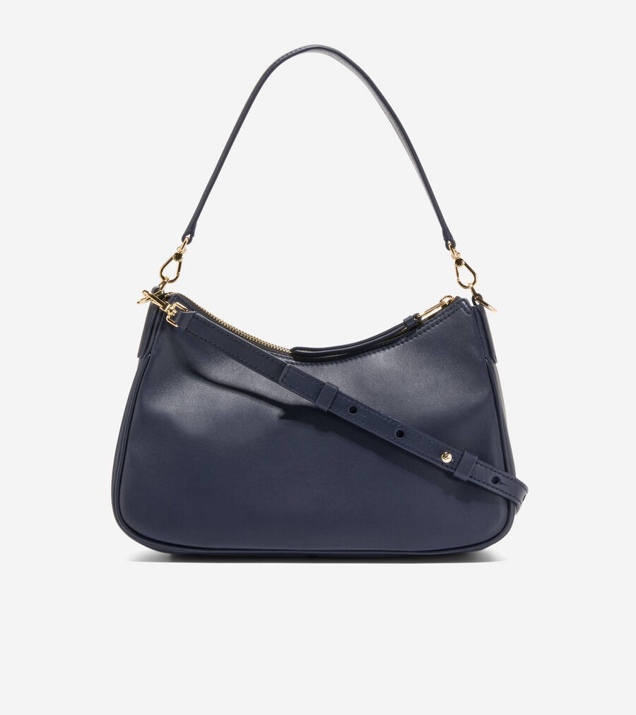 COLE HAAN 本レザー斜め掛けショルダーバッグ　黒 COLE HAAN（コールハーン） ショルダーバッグ 本革 レザーバッグメンズ