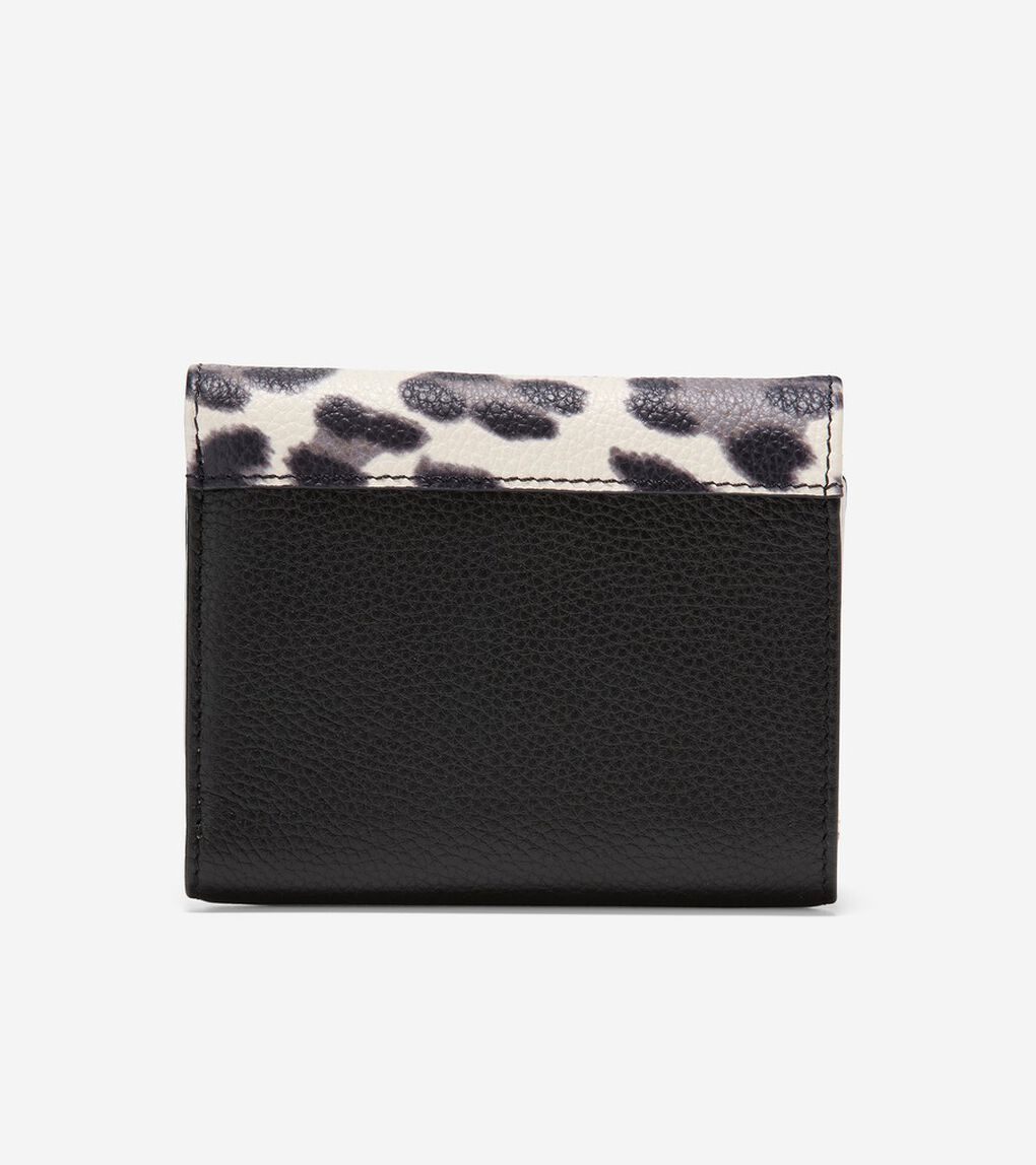 レザー スモール トライフォールド ウォレット womens.