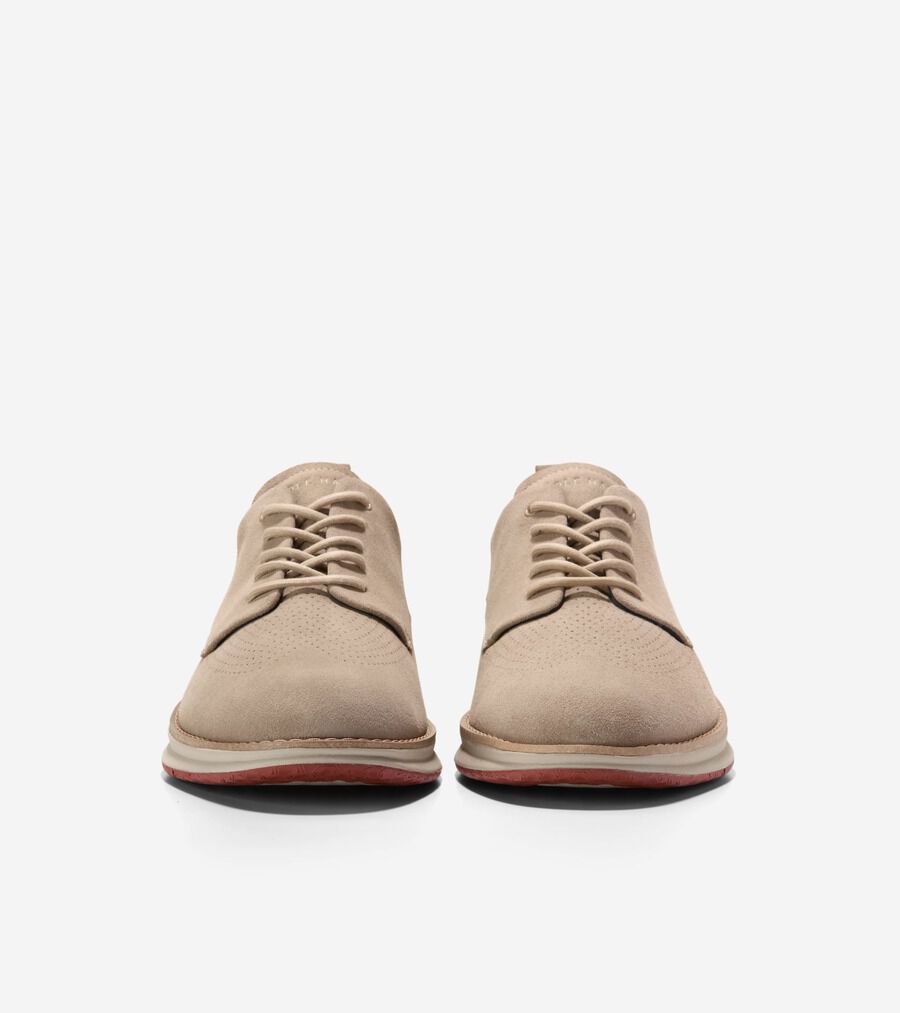 Cole Haan ベージュ スエード オックスフォード オリジナルグランド エナジーウィーヴ パーフォレーティッド