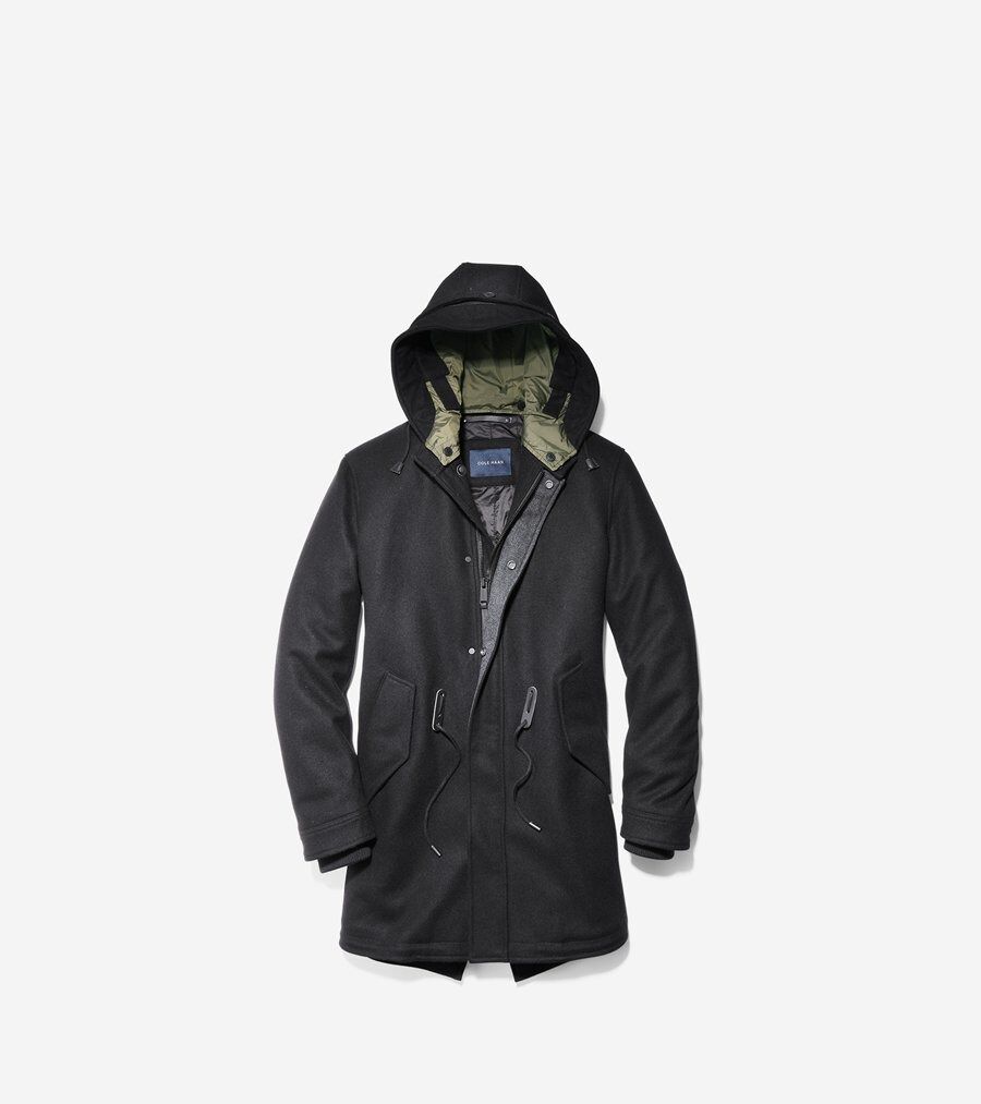 GRAND. OS メルトン ウール パーカ mens 0.0 | COLE_HAAN