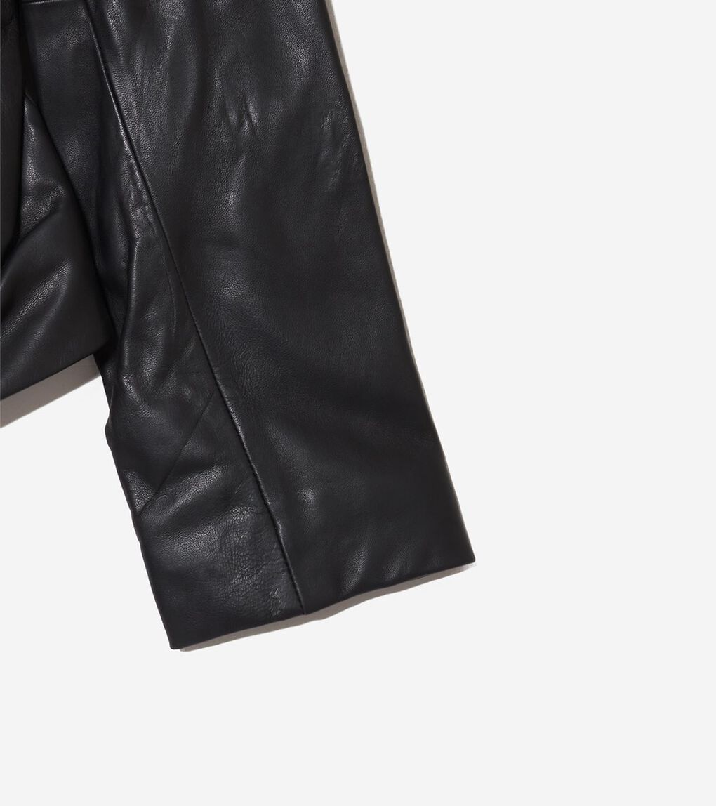 アシンメトリカルレザージャケット womens.