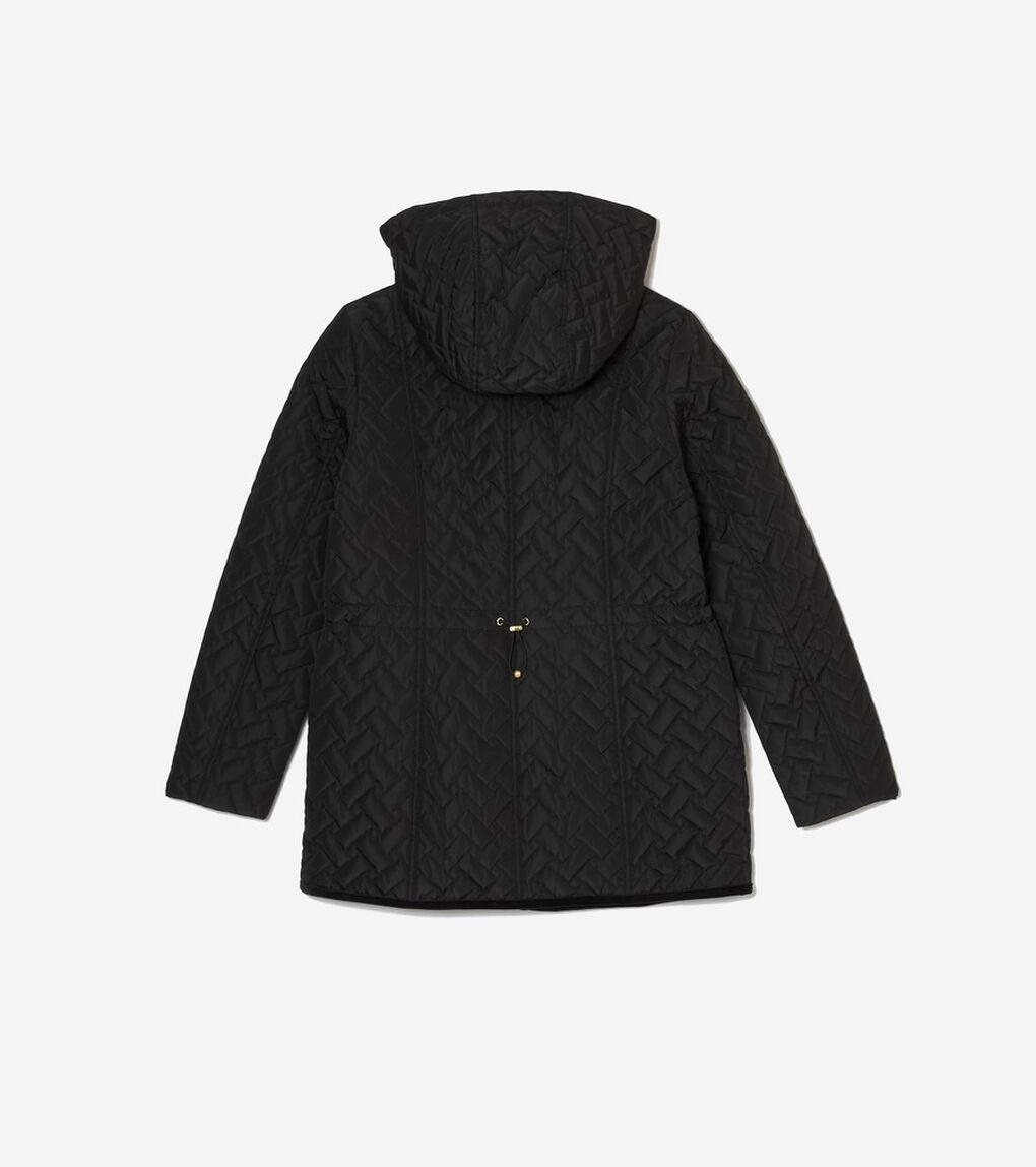 スタンドカラーキルテッドシグネチャーキルテッドジャケット womens.
