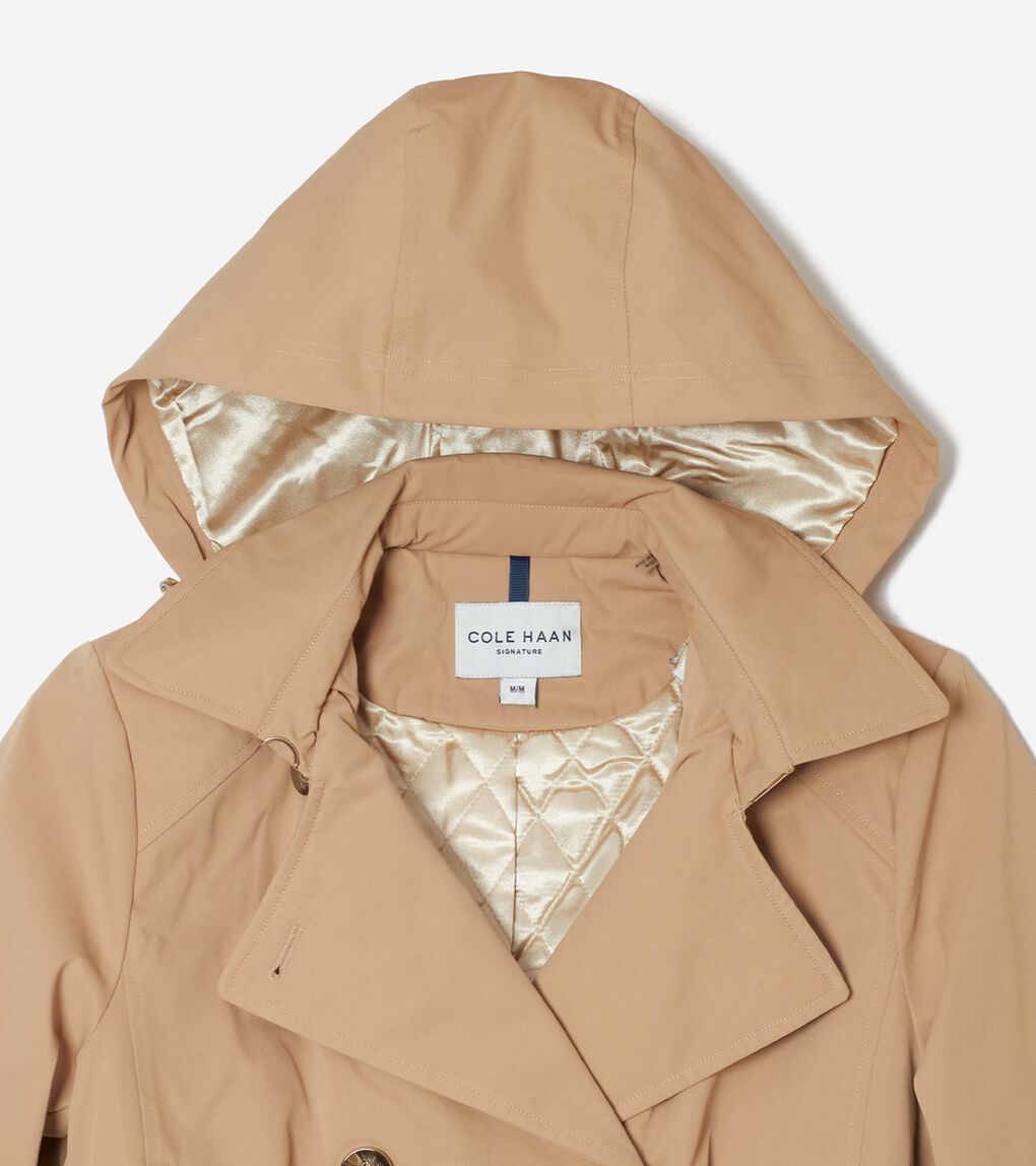 インシュレイティドツイルトレンチコート womens