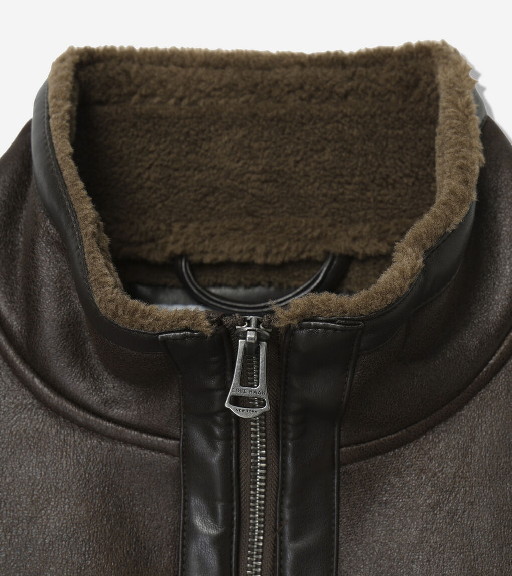 フェイク シアリング ジャケット mens