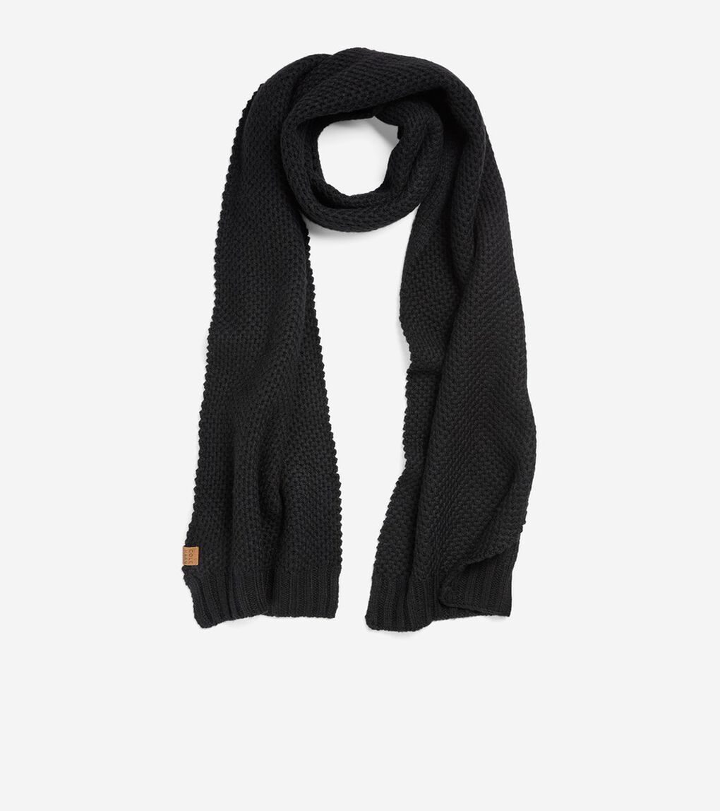 テキスチャード ニット スカーフ mens womens.