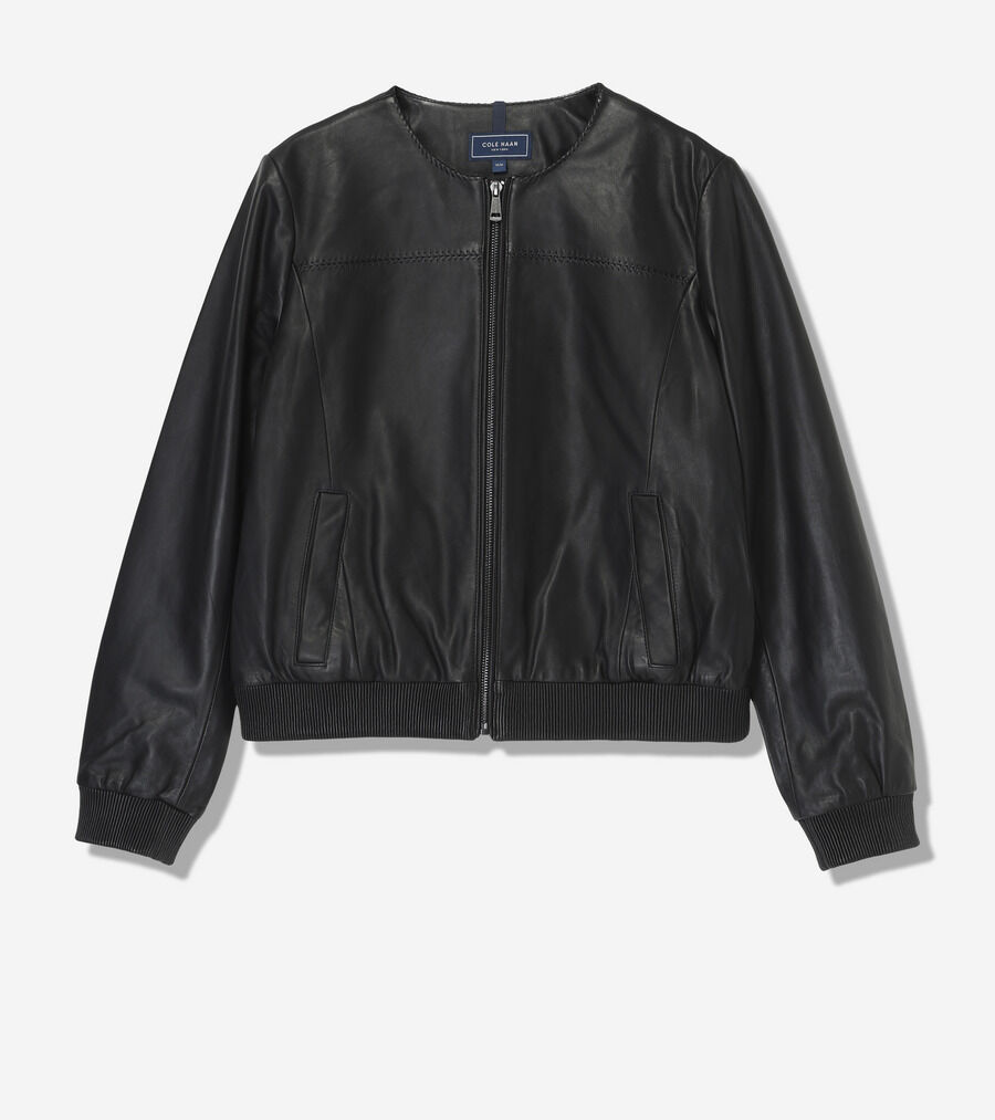 レザー ボンバー ジャケット womens 120000 | COLE_HAAN