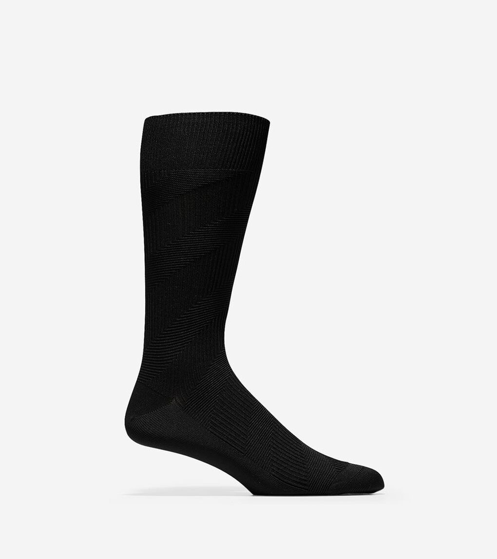 ダイアゴナル シェブロン テキスチャー クルー mens.