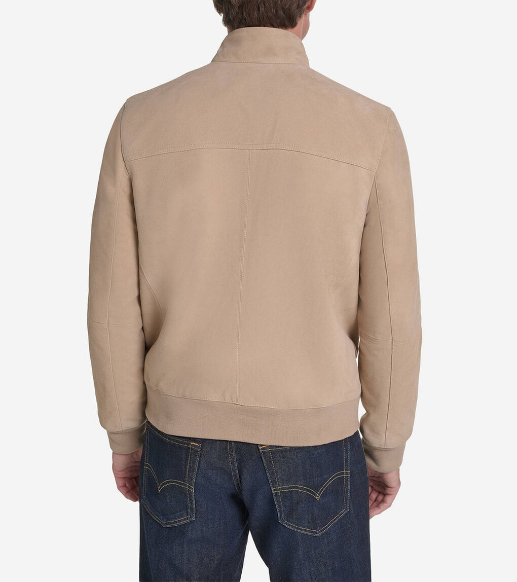 スエード ハリントン ジャケット mens