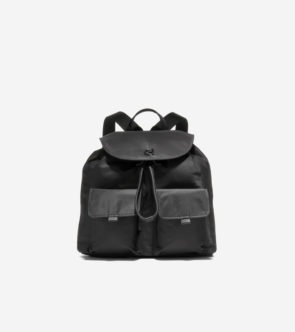 ナイロンフラップバックパック womens