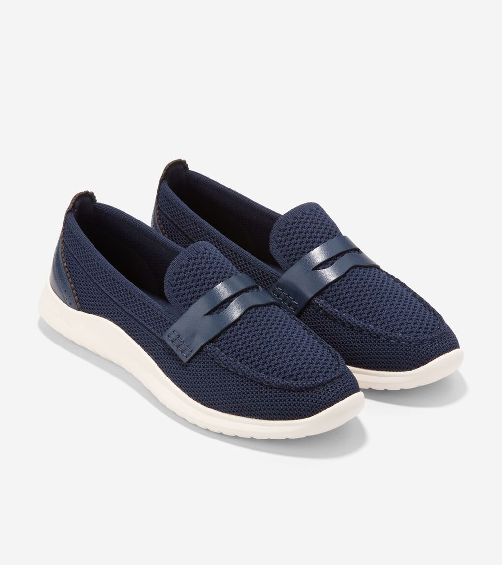 ゼログランド メリット スティッチライト ローファー womens.
