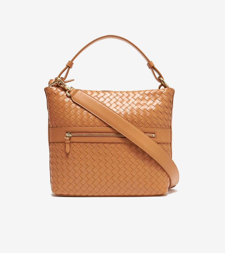 国産品 レザーショルダー ウォーブン スモール バッグ 24000 womens. バッグ