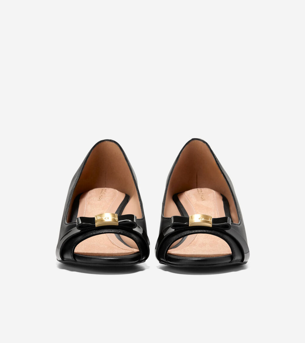 ゴートゥー マルタ ピープトゥ ボウ ウェッジ womens