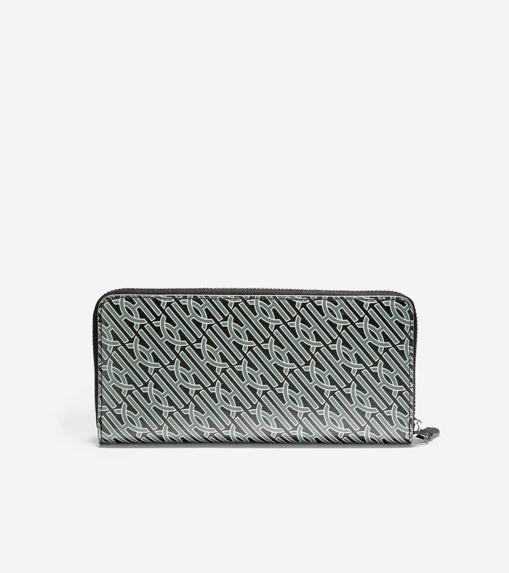 コーテッド キャンバス ジップ コンチネンタル womens.