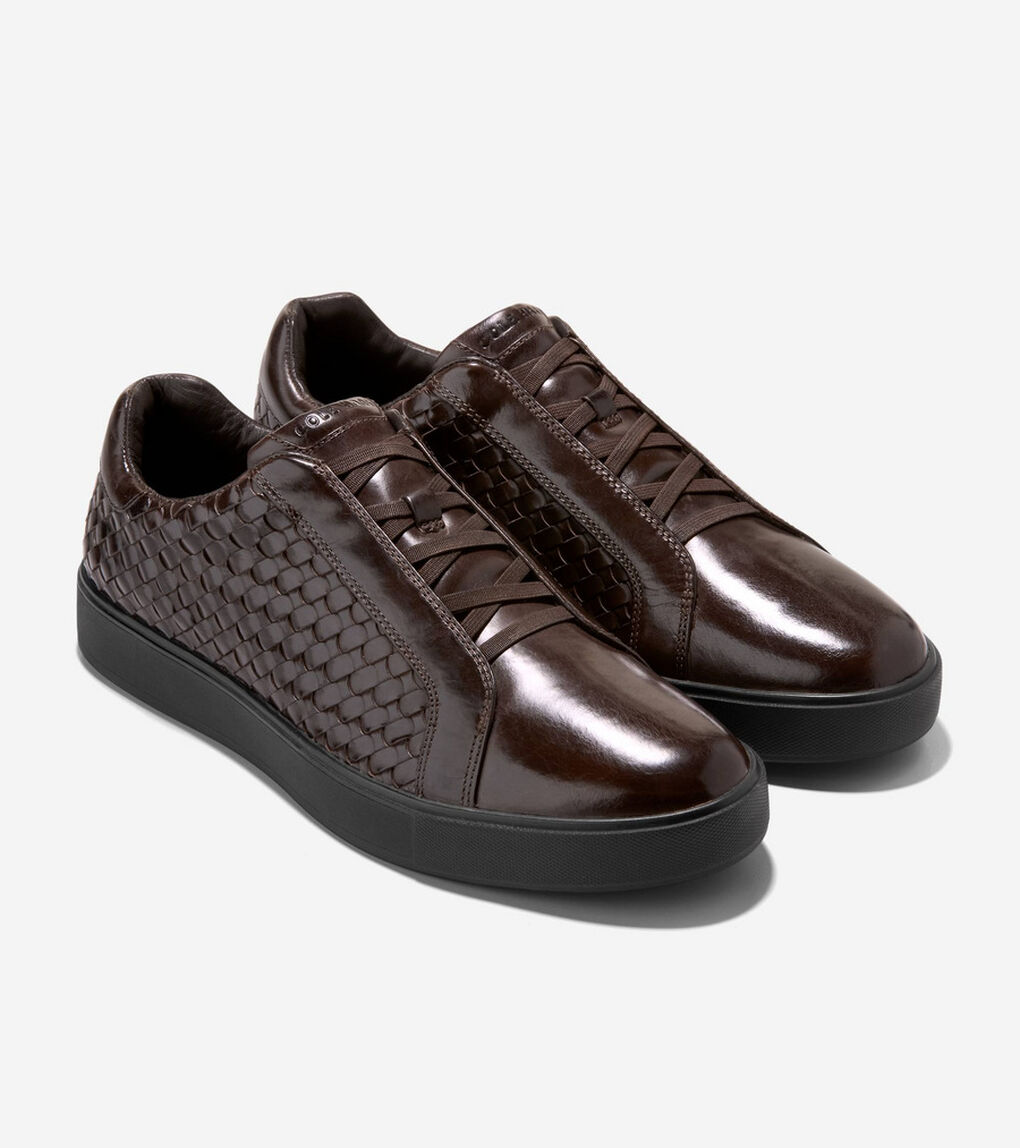 グランドプロ リュクス ウーブン スリッポン スニーカー mens
