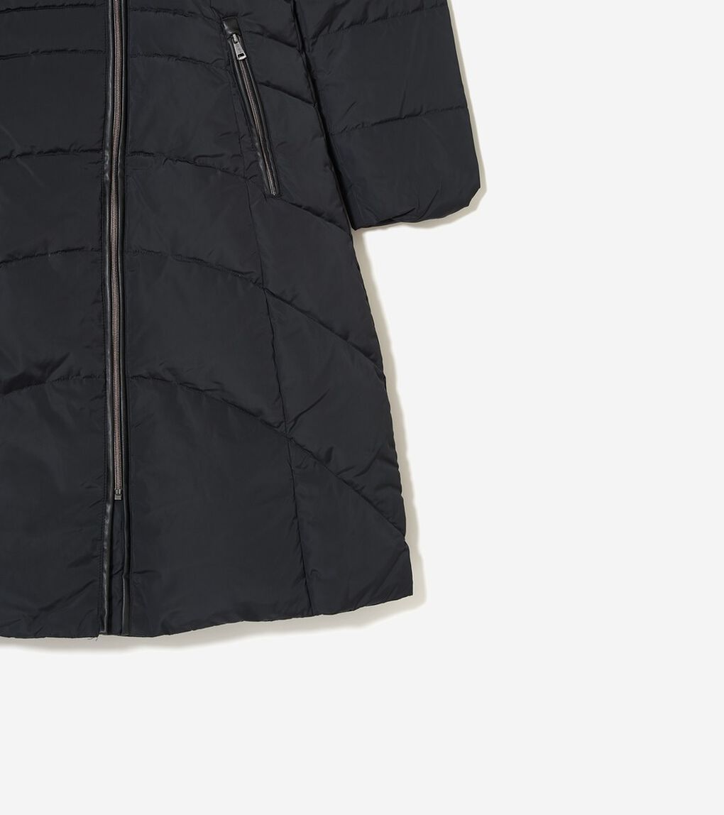 タフタ ダウン コート フード付き womens.