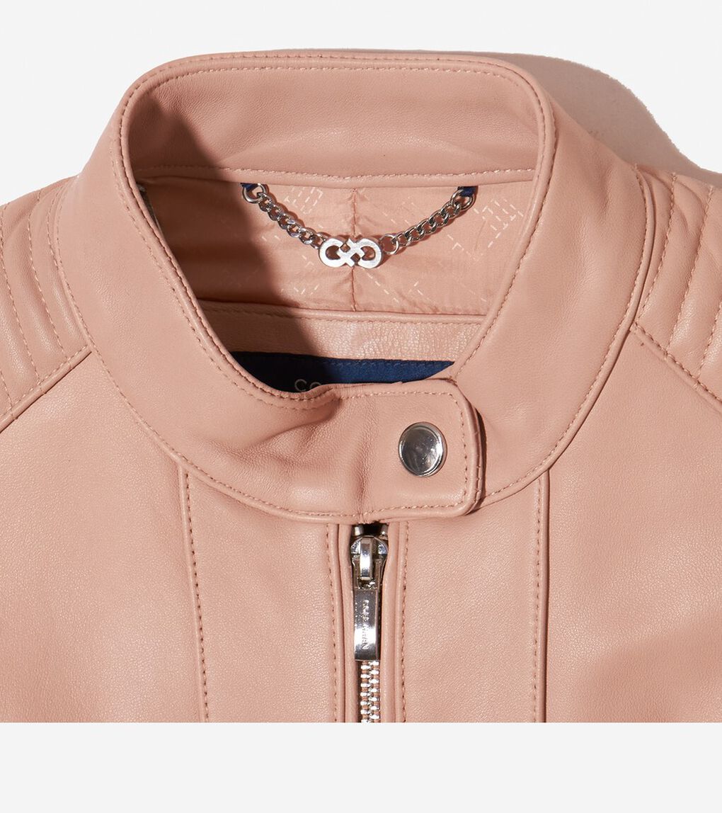 スムーズ レザー レーサー ジャケット womens.