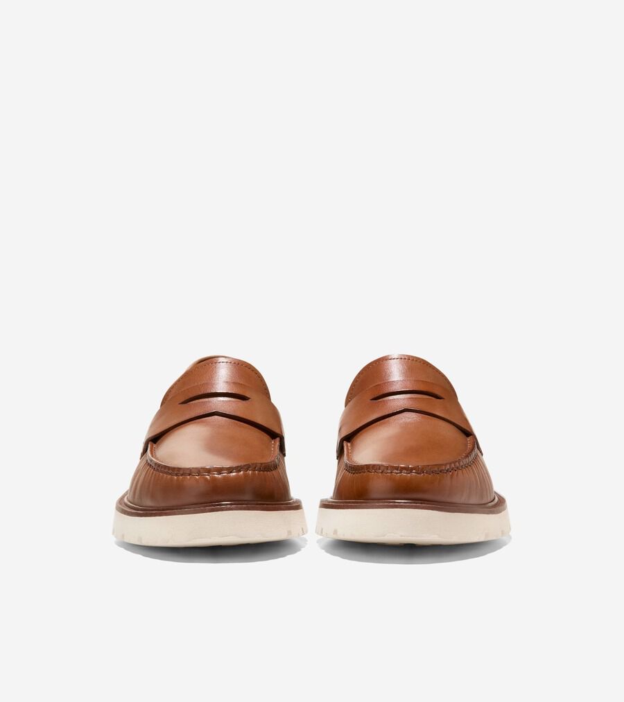 ニコラス　チャコールグレーXS アメリカンクラシックス ピンチ ペニー ローファー mens 35000 | COLE_HAAN