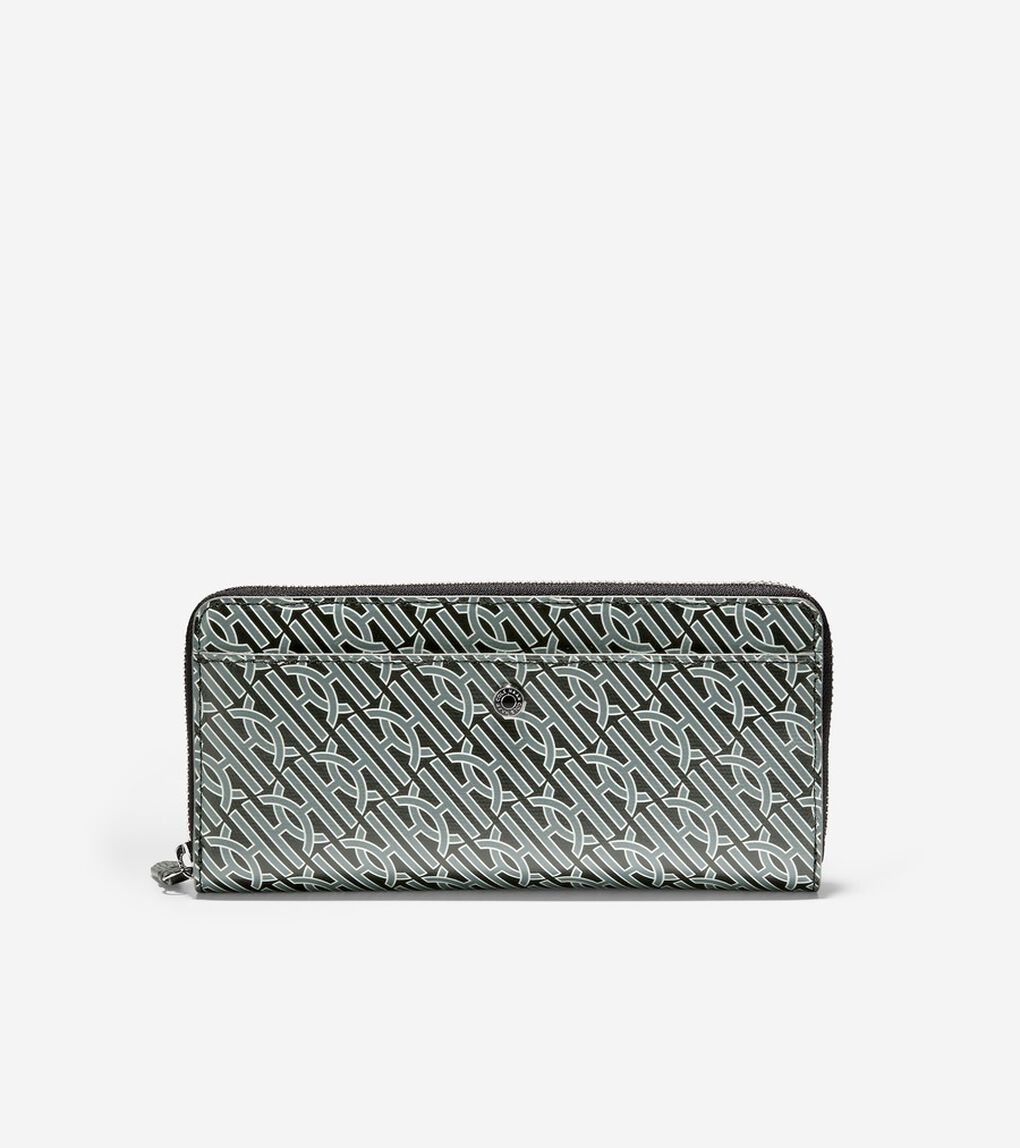 コーテッド キャンバス ジップ コンチネンタル womens.