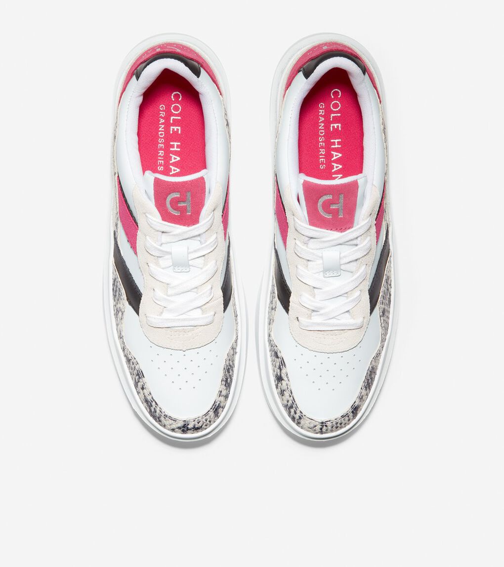 グランドプロ ラリー ミックス レザー スニーカー womens.