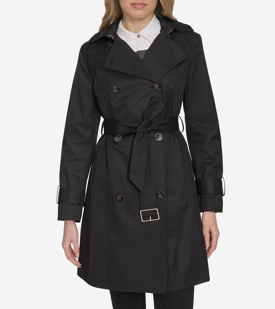 トレンチ ウィズ フード womens. 40000 | COLE_HAAN
