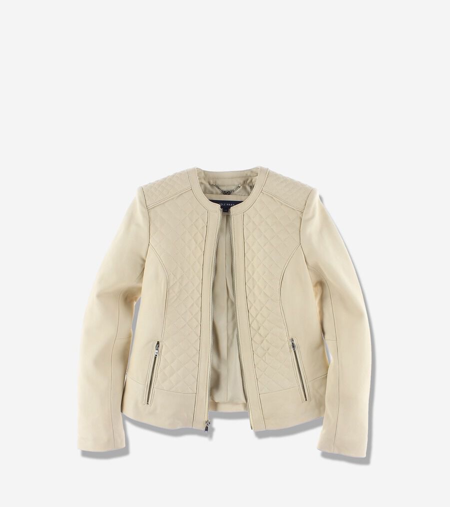 ジュエル ネック マルチ キルト ジャケット womens. 0.0 | COLE_HAAN