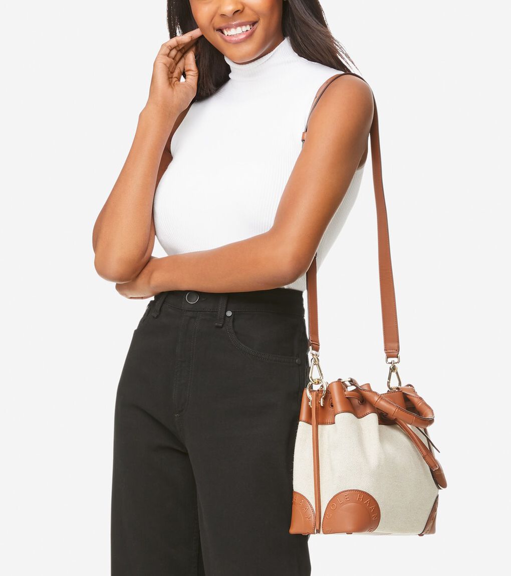 スモール キャンバス バケット バッグ womens.