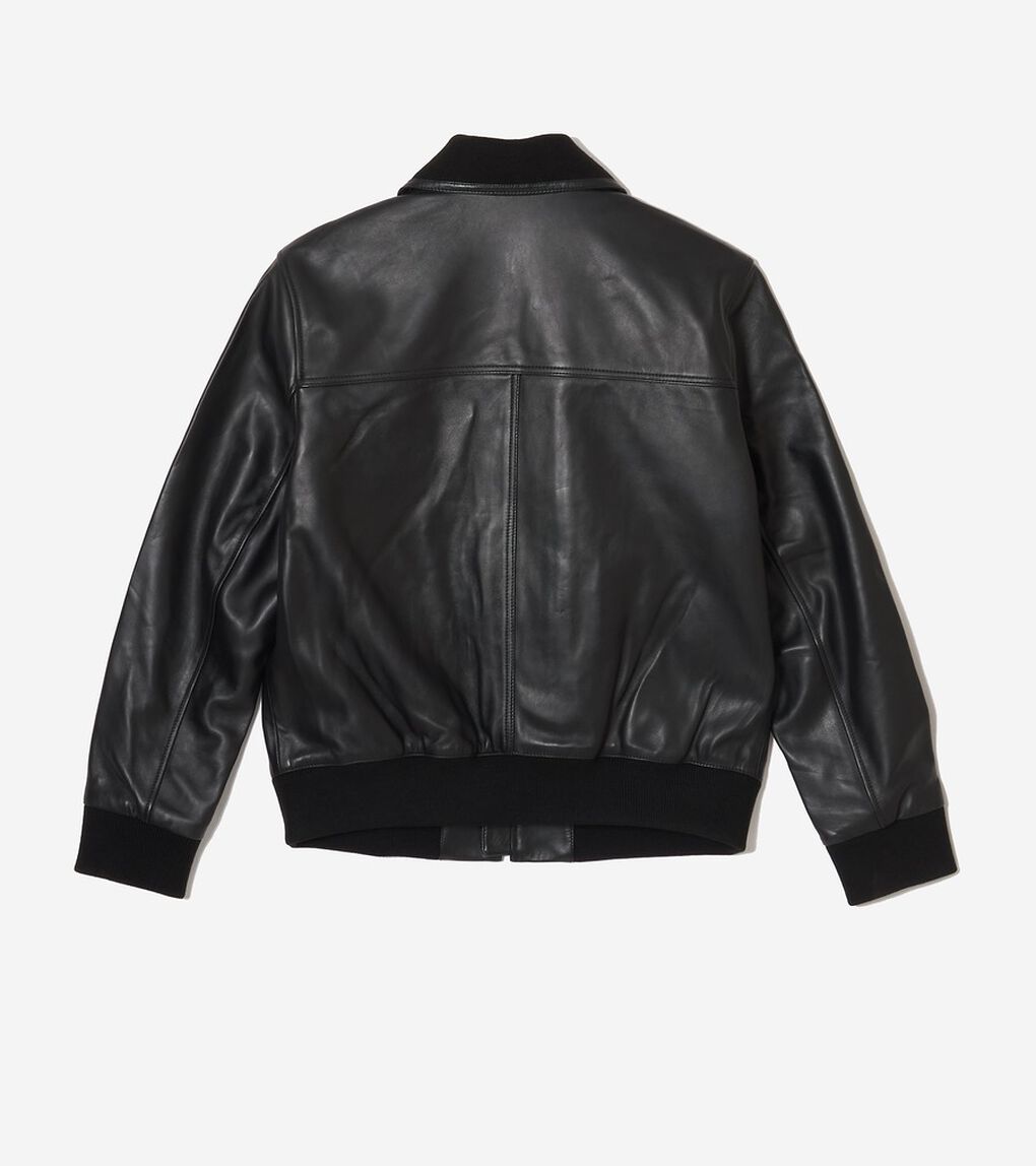 ソフトラムジャケットウィズニットカラー mens