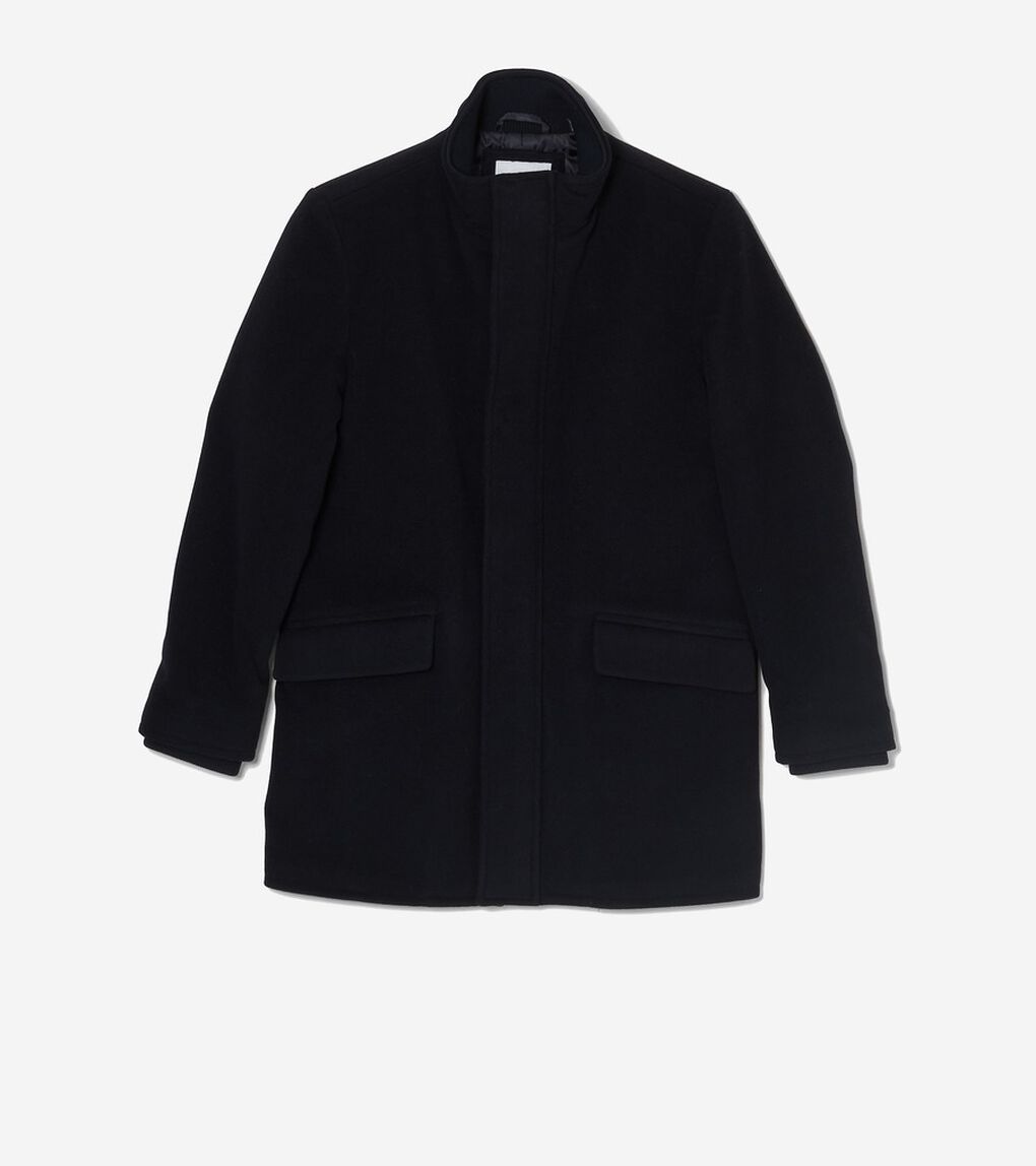 スタンドカラーカーコート mens.