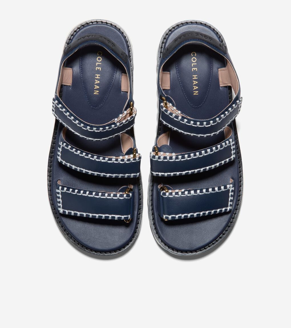 グランドプロ デイリン ウェッジ トリプル ストラップ サンダル womens