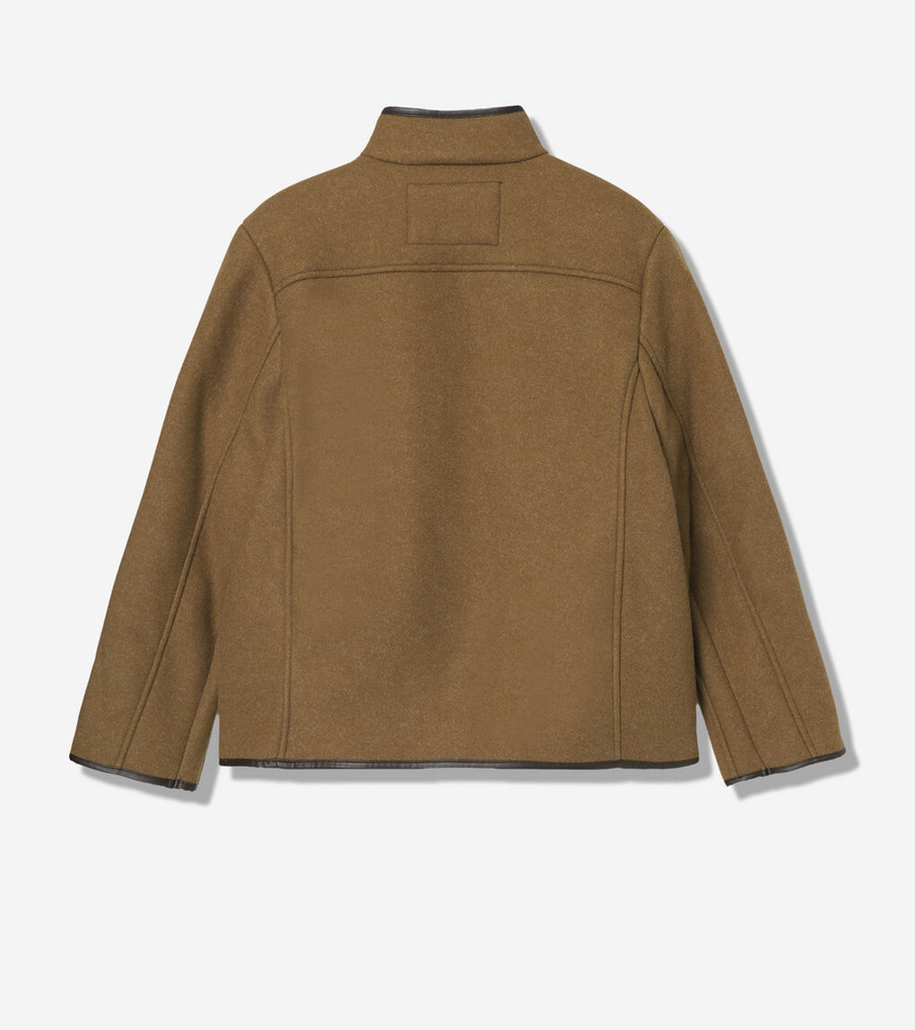 フェイク ウール シアリング ジャケット womens