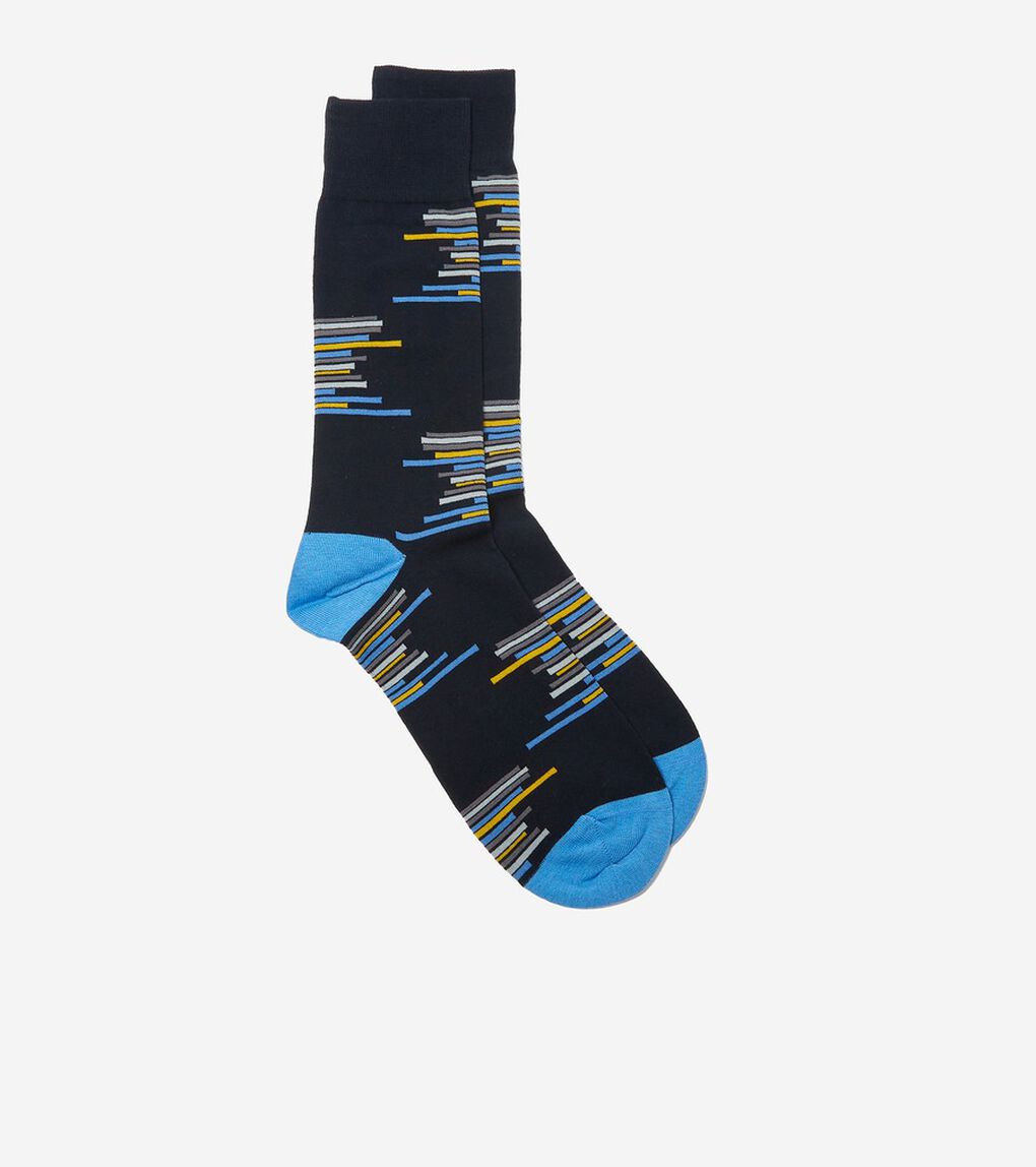 ブロークン ストライプ ドレス クルー mens.