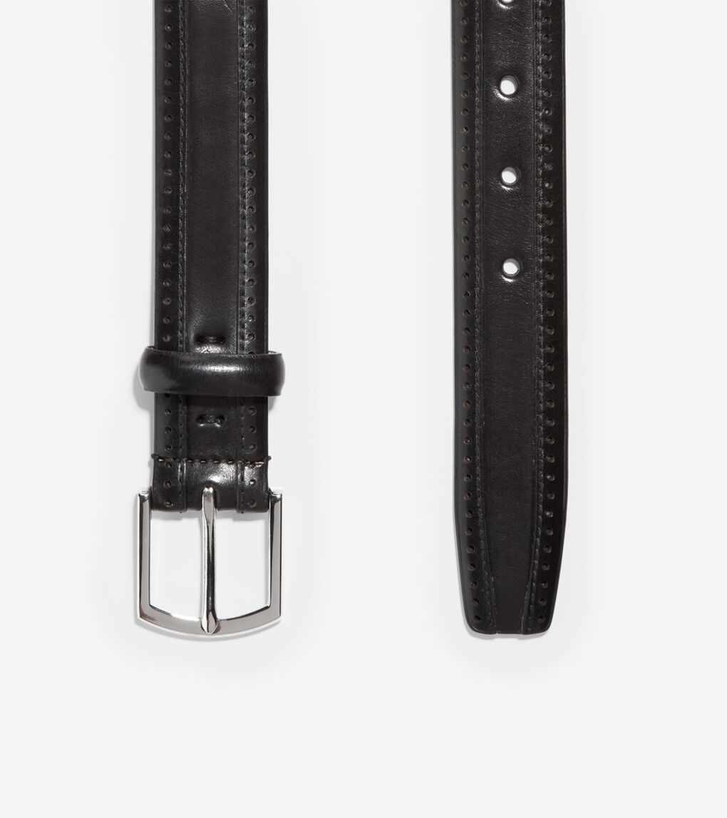 32mm パーフォレーテッド レザー ベルト mens.