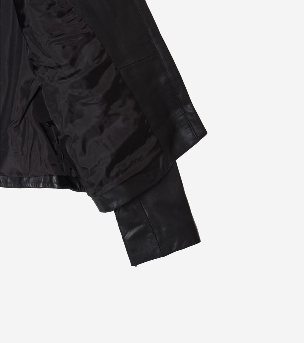 アシンメトリカルレザージャケット womens.
