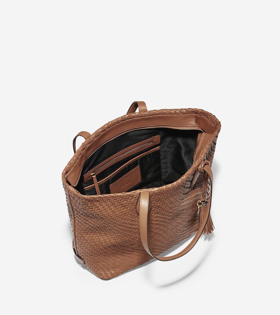 極美品 COLE HAAN ジェネヴィーブ ウーブントート　A４可　黒 c311 極美品 COLE HAAN ジェネヴィーブ ウーブントート A4可 黒 c311