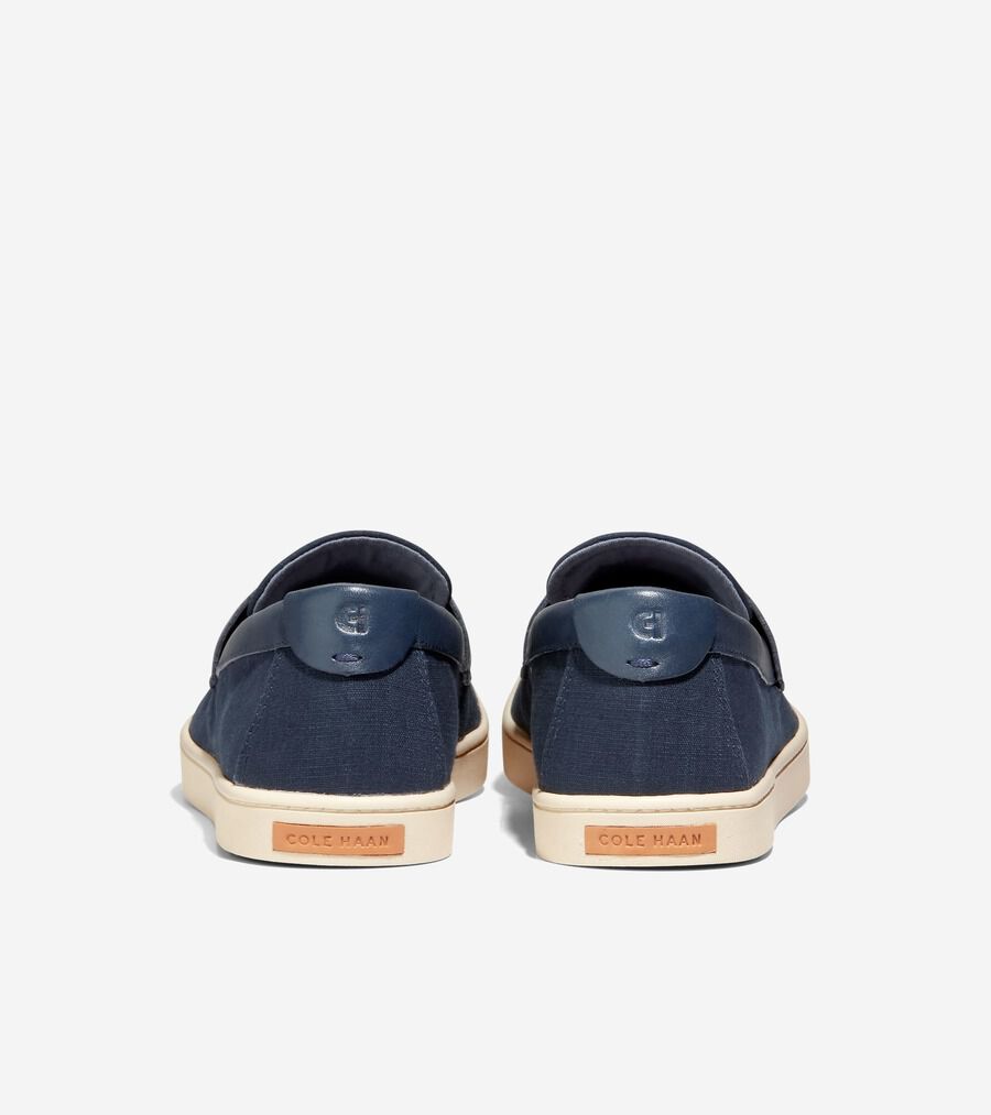 セール☆COLE HAAN ピンチ ウィークエンダー ペニー (ネイビー) ピンチ ウィークエンダーペニー テキスタイル mens. 0.0 | COLE_HAAN