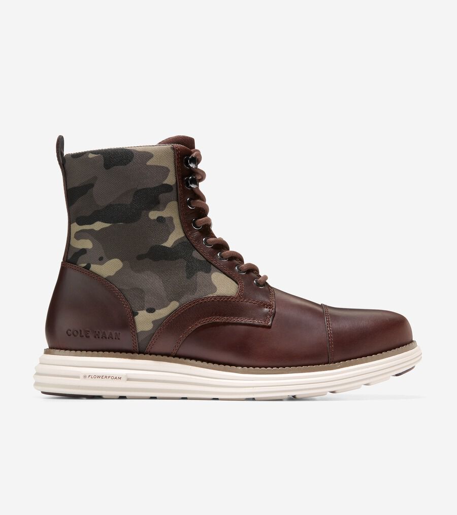 COLE HAAN NIKEコラボ チャッカブーツ シボ革 ブラウン 25.5