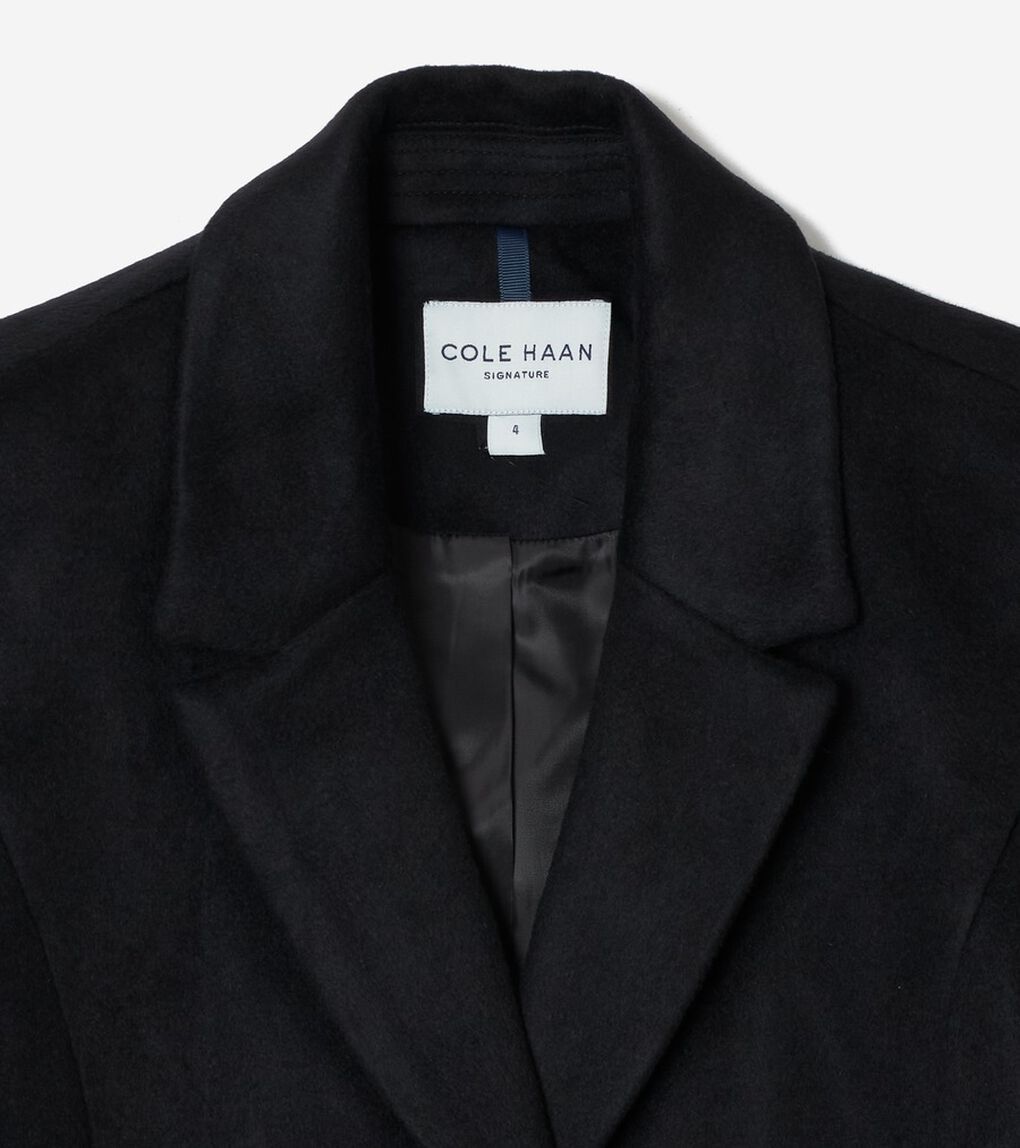 ノッチラペル ウールコート womens.