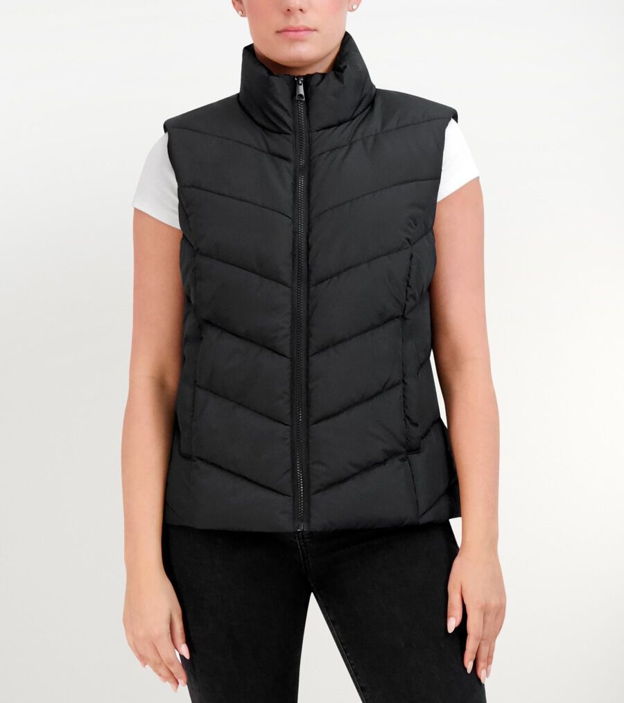 シェブロン ポリフィル ジップ フロントベスト womens. 0.0