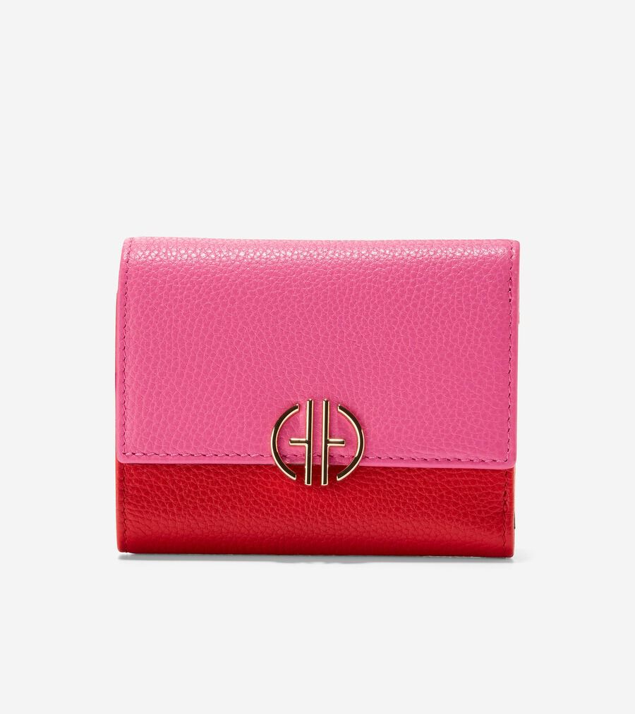 レザー スモール トライフォールド ウォレット womens. 8000