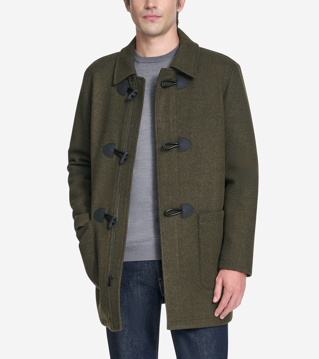 ダッフルコートインストレッチウール mens