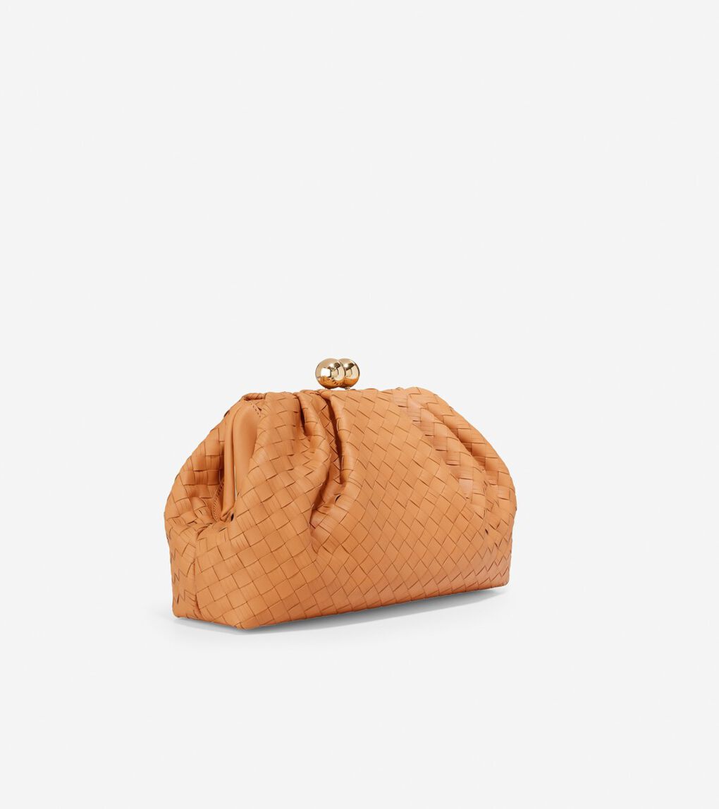 ウォーブン レザー クラッチ womens.