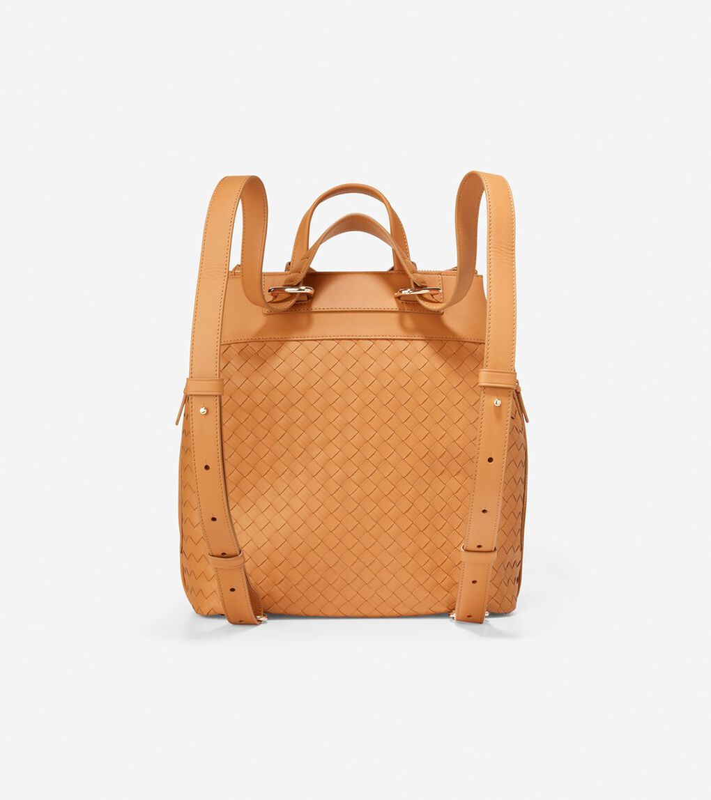 ウォーブン レザー ドローストリング バックパック womens.