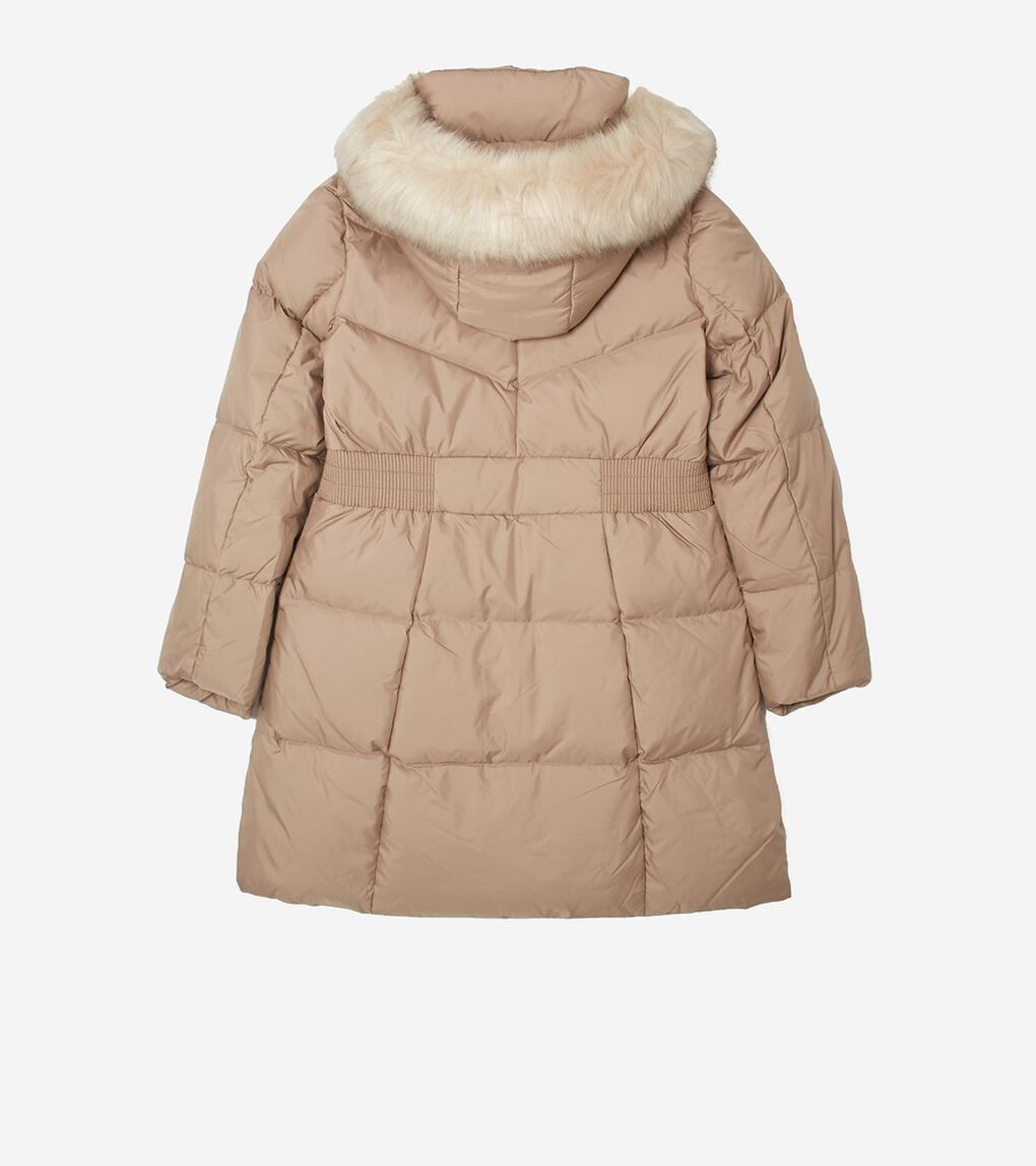 エッセンシャル ダウンコート ウィズ リムーバル ファー womens.